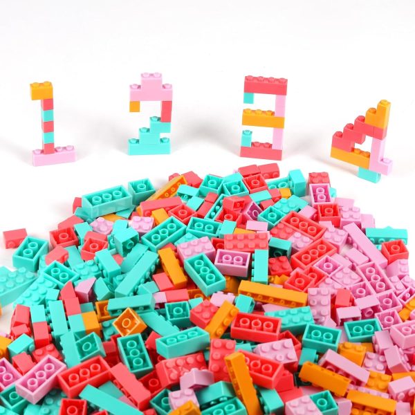 Building Bricks, 500 Piece Set, Classic Colors, Compatible with Major Brands