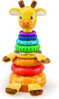 Stacking Toy, 7 Unique Rings, Montessori Development, Giraffe Stacker, Ages 0–18+ Months