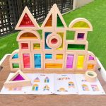 Rainbow Blocks, 25 PCS Acrylic Building Blocks, Stacking Sensory Toys, Preschool Learning