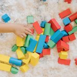 Wooden Building Blocks, 100-Piece Set, Sorting & Stacking Toys in 4 Colors and 9 Shapes